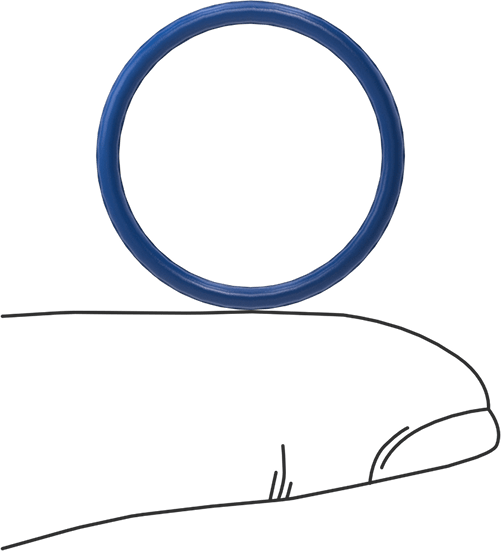 Yağa Dayanıklı Metal ve X-Ray Algılanabilir O-Ring, Buna-N, 1/16 Kesirli Genişlik, Dash Numarası 019