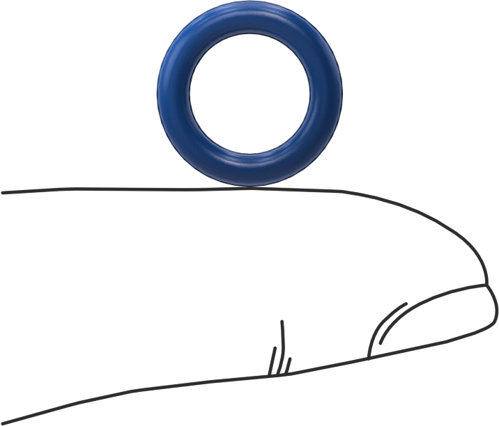 Yağa Dayanıklı Metal ve X-Ray Algılanabilir O-Ring, Buna-N, 3/32 Kesirli Genişlik, Dash Numarası 110