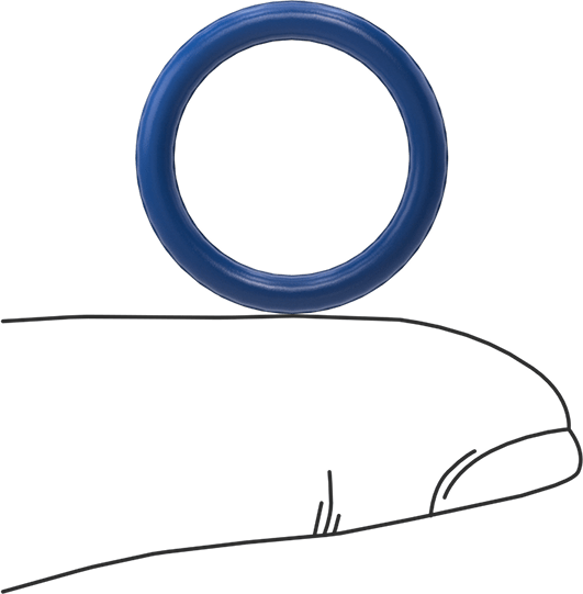 Yağa Dayanıklı Metal ve X-Ray Algılanabilir O-Ring, Buna-N, 3/32 Kesirli Genişlik, Dash Numarası 114