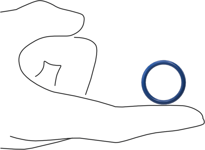 Yağa Dayanıklı Metal ve X-Ray Algılanabilir O-Ring, Buna-N, 3/32 Kesirli Genişlik, Dash Numarası 117