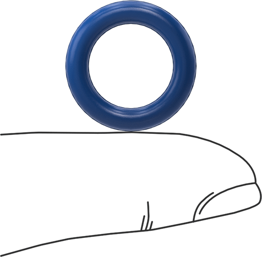 Yağa Dayanıklı Metal ve X-Ray Algılanabilir O-Ring, Buna-N, 1/8 Kesirli Genişlik, Dash Numarası 206