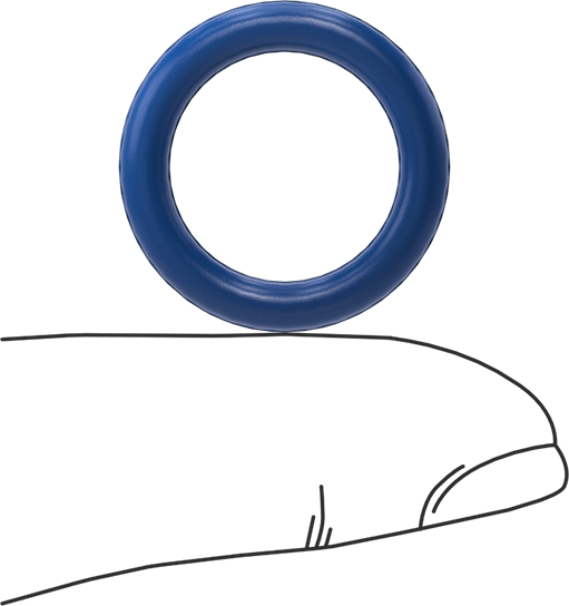 Yağa Dayanıklı Metal ve X-Ray Algılanabilir O-Ring, Buna-N, 1/8 Kesirli Genişlik, Dash Numarası 208