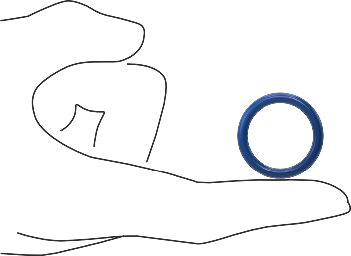 Yağa Dayanıklı Metal ve X-Ray Algılanabilir O-Ring, Buna-N, 1/8 Kesirli Genişlik, Dash Numarası 212