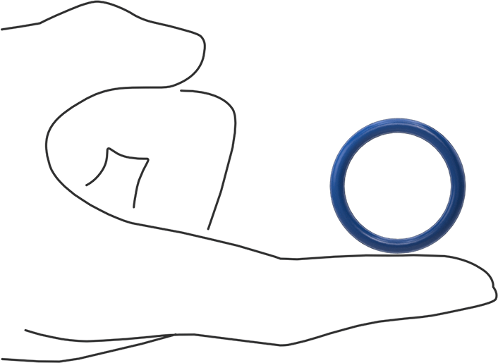 Yağa Dayanıklı Metal ve X-Ray Algılanabilir O-Ring, Buna-N, 1/8 Kesirli Genişlik, Dash Numarası 214