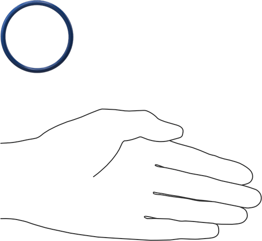 Yağa Dayanıklı Metal ve X-Ray Algılanabilir O-Ring, Buna-N, 1/8 Kesirli Genişlik, Dash Numarası 224