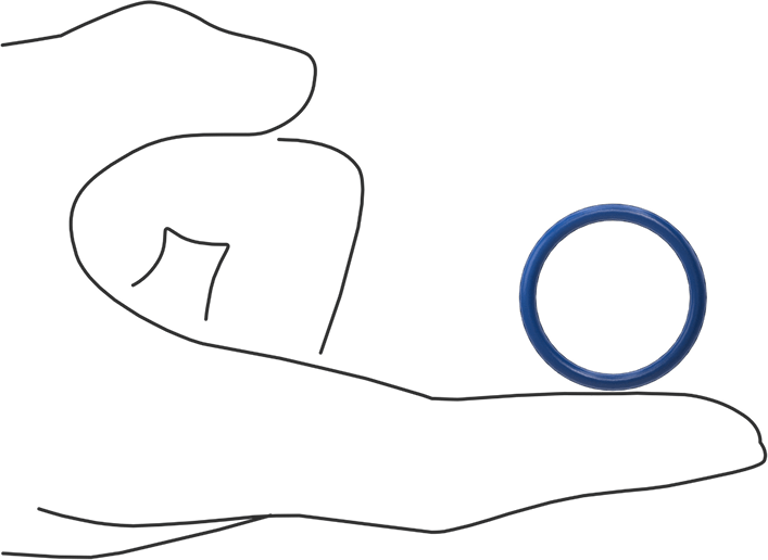 Yağa Dayanıklı Metal ve X-Ray Algılanabilir O-Ring, Buna-N, 3/32 Kesirli Genişlik, Dash Numarası 119