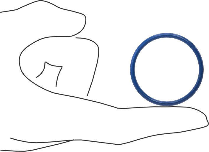 Yağa Dayanıklı Metal ve X-Ray Algılanabilir O-Ring, Buna-N, 3/32 Kesirli Genişlik, Dash Numarası 127