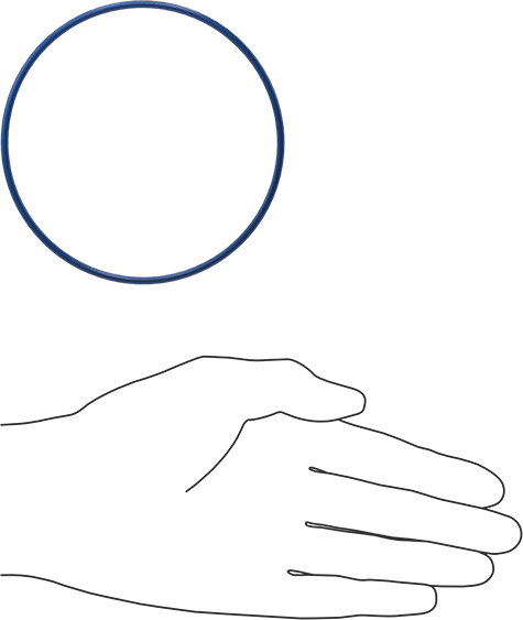 Yağa Dayanıklı Metal ve X-Ray Algılanabilir O-Ring, Buna-N, 3/32 Kesirli Genişlik, Dash Numarası 154