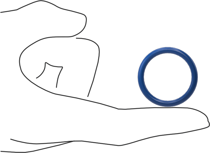 Yağa Dayanıklı Metal ve X-Ray Algılanabilir O-Ring, Buna-N, 1/8 Kesirli Genişlik, Dash Numarası 215