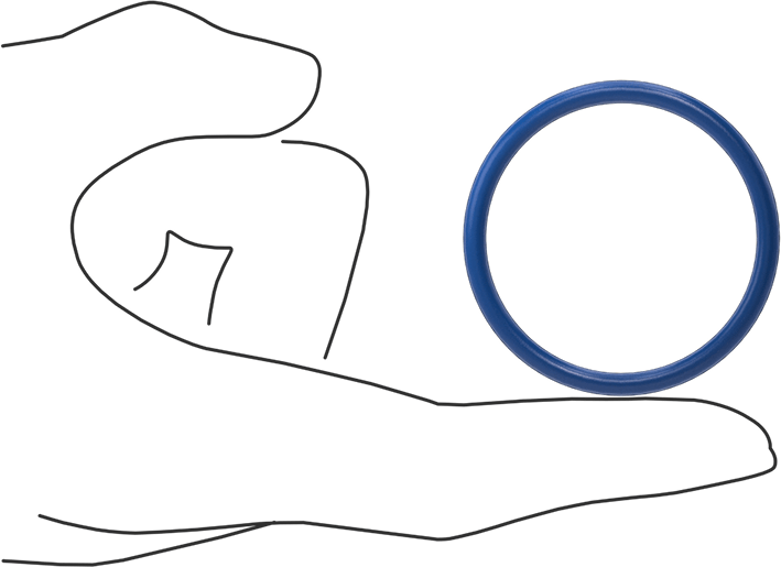 Yağa Dayanıklı Metal ve X-Ray Algılanabilir O-Ring, Buna-N, 1/8 Kesirli Genişlik, Dash Numarası 223