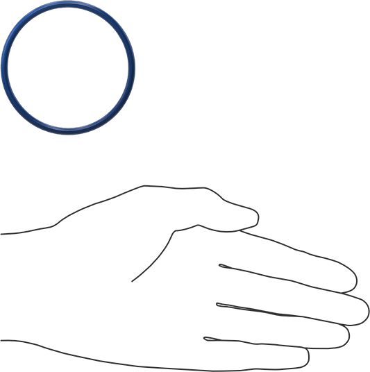 Yağa Dayanıklı Metal ve X-Ray Algılanabilir O-Ring, Buna-N, 1/8 Kesirli Genişlik, Dash Numarası 229