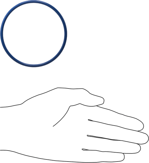 Yağa Dayanıklı Metal ve X-Ray Algılanabilir O-Ring, Buna-N, 1/8 Kesirli Genişlik, Dash Numarası 234