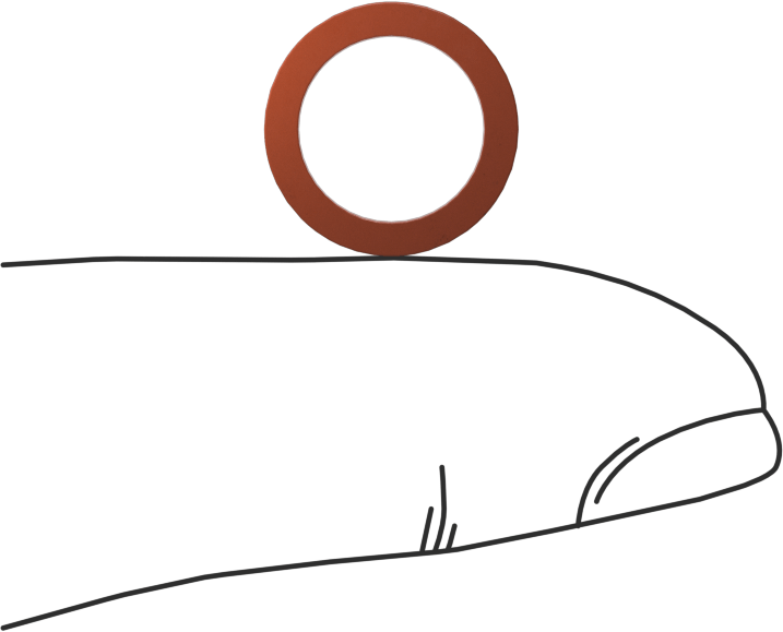 Kare Profilli Yüksek Sıcaklık Silikon O-Ring, 1/16 Kesirli Genişlik, Dash Numarası 012