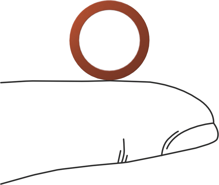 Kare Profilli Yüksek Sıcaklık Silikon O-Ring, 1/16 Kesirli Genişlik, Dash Numarası 013