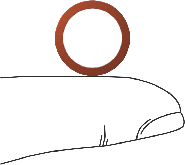 Kare Profilli Yüksek Sıcaklık Silikon O-Ring, 1/16 Kesirli Genişlik, Dash Numarası 014