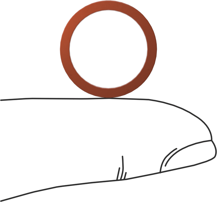 Kare Profilli Yüksek Sıcaklık Silikon O-Ring, 1/16 Kesirli Genişlik, Dash Numarası 015