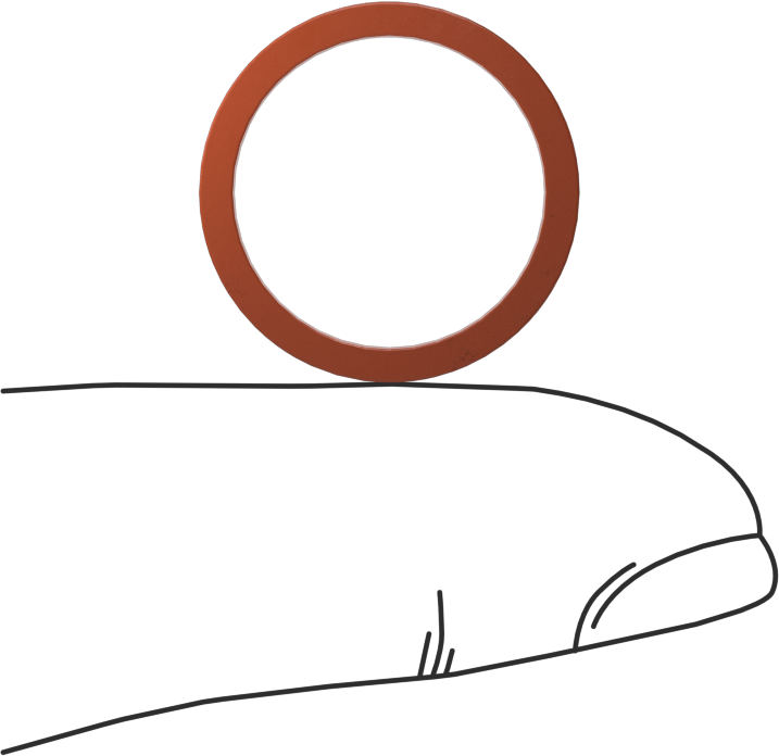 Kare Profilli Yüksek Sıcaklık Silikon O-Ring, 1/16 Kesirli Genişlik, Dash Numarası 016