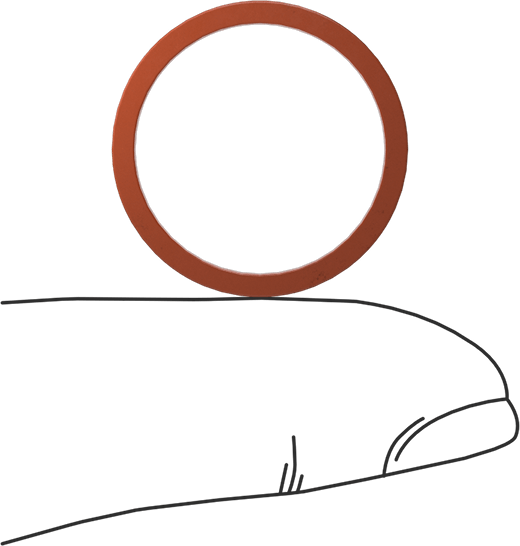 Kare Profilli Yüksek Sıcaklık Silikon O-Ring, 1/16 Kesirli Genişlik, Dash Numarası 018