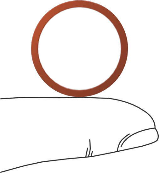 Kare Profilli Yüksek Sıcaklık Silikon O-Ring, 1/16 Kesirli Genişlik, Dash Numarası 019