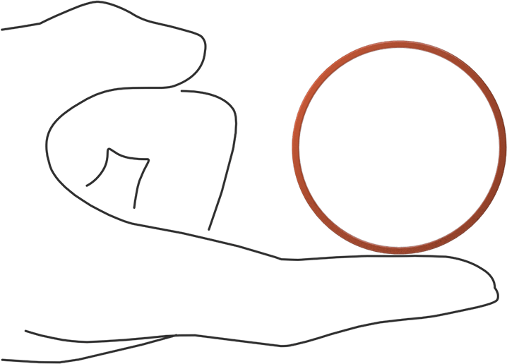 Kare Profilli Yüksek Sıcaklık Silikon O-Ring, 1/16 Kesirli Genişlik, Dash Numarası 032