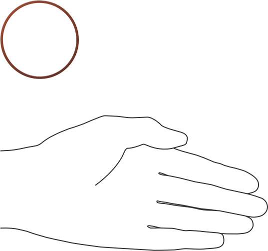 Kare Profilli Yüksek Sıcaklık Silikon O-Ring, 1/16 Kesirli Genişlik, Dash Numarası 033