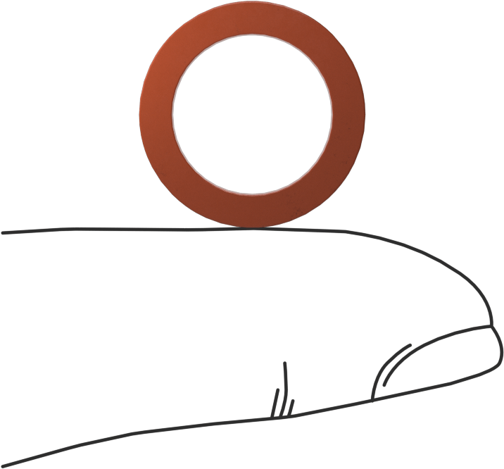 Kare Profilli Yüksek Sıcaklık Silikon O-Ring, 3/32 Kesirli Genişlik, Dash Numarası 112