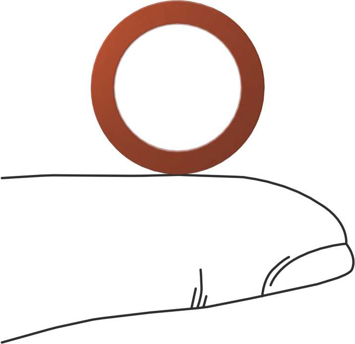 Kare Profilli Yüksek Sıcaklık Silikon O-Ring, 3/32 Kesirli Genişlik, Dash Numarası 113