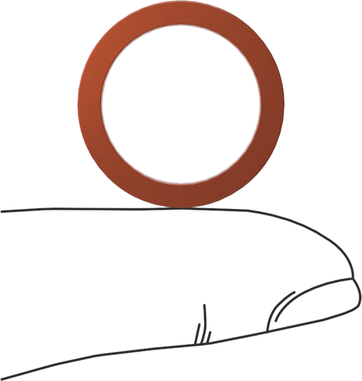 Kare Profilli Yüksek Sıcaklık Silikon O-Ring, 3/32 Kesirli Genişlik, Dash Numarası 115