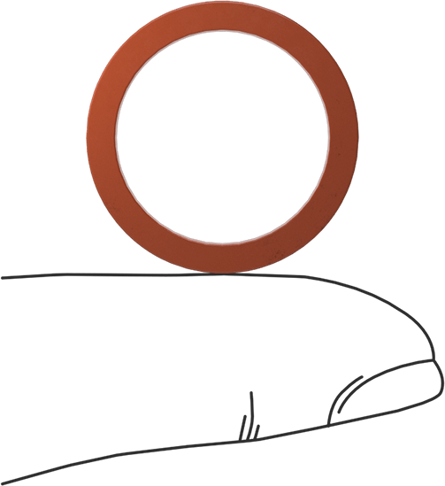 Kare Profilli Yüksek Sıcaklık Silikon O-Ring, 3/32 Kesirli Genişlik, Dash Numarası 116