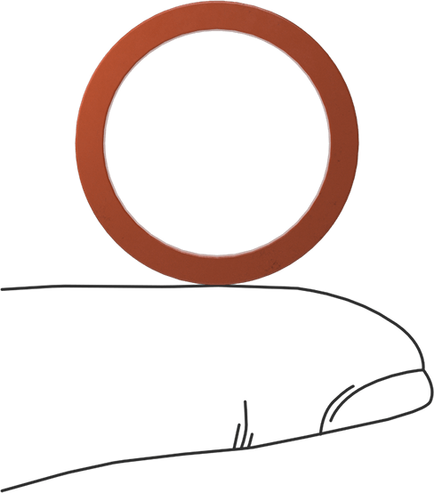 Kare Profilli Yüksek Sıcaklık Silikon O-Ring, 3/32 Kesirli Genişlik, Dash Numarası 117