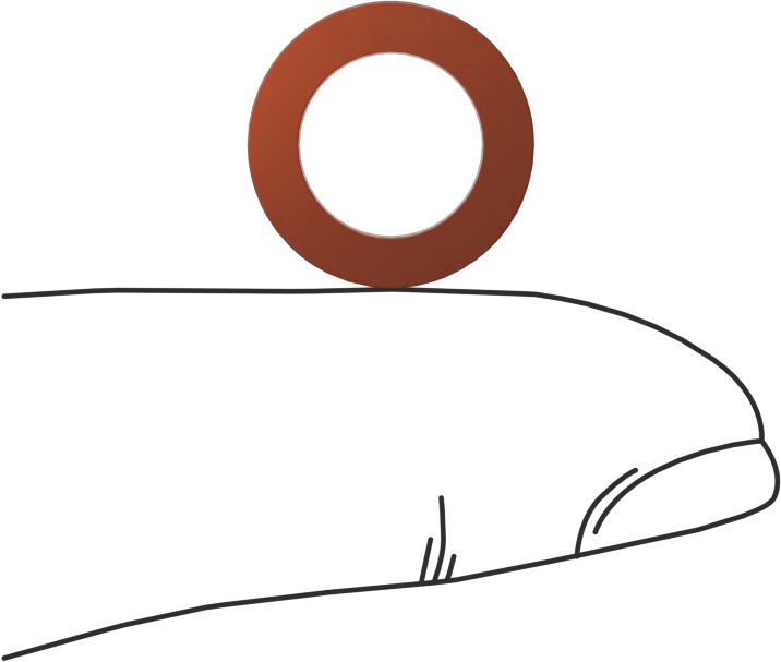 Kare Profilli Yüksek Sıcaklık Silikon O-Ring, 3/32 Kesirli Genişlik, Dash Numarası 110