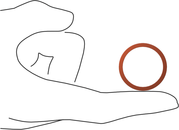 Kare Profilli Yüksek Sıcaklık Silikon O-Ring, 3/32 Kesirli Genişlik, Dash Numarası 121