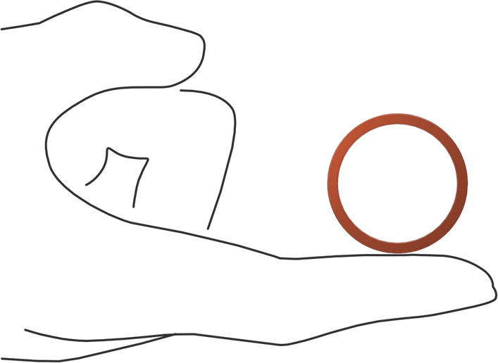 Kare Profilli Yüksek Sıcaklık Silikon O-Ring, 3/32 Kesirli Genişlik, Dash Numarası 122