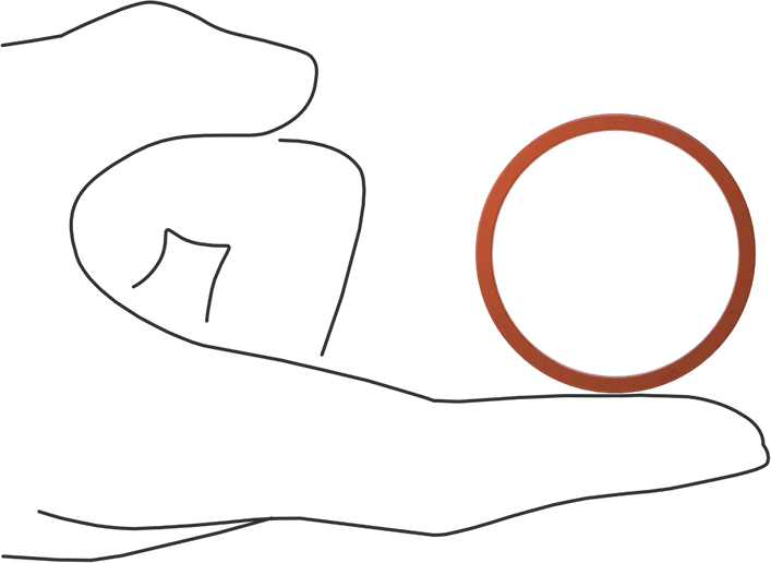 Kare Profilli Yüksek Sıcaklık Silikon O-Ring, 3/32 Kesirli Genişlik, Dash Numarası 128