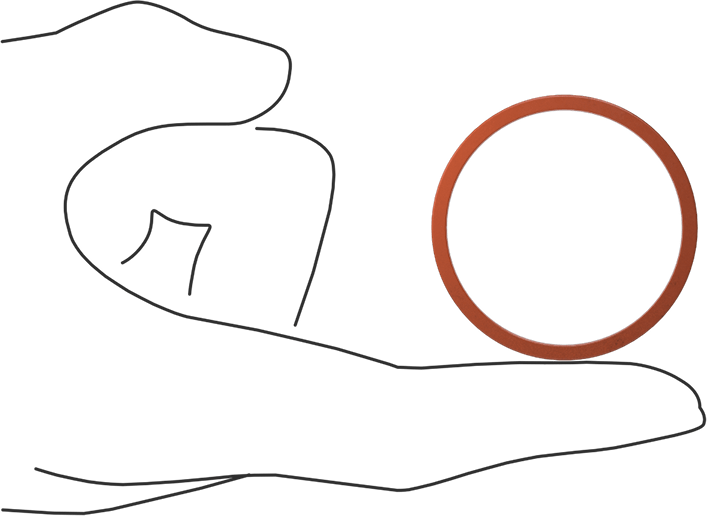 Kare Profilli Yüksek Sıcaklık Silikon O-Ring, 3/32 Kesirli Genişlik, Dash Numarası 129