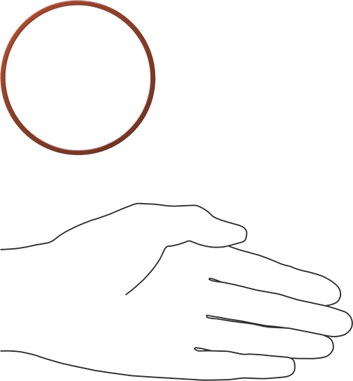 Kare Profilli Yüksek Sıcaklık Silikon O-Ring, 3/32 Kesirli Genişlik, Dash Numarası 151