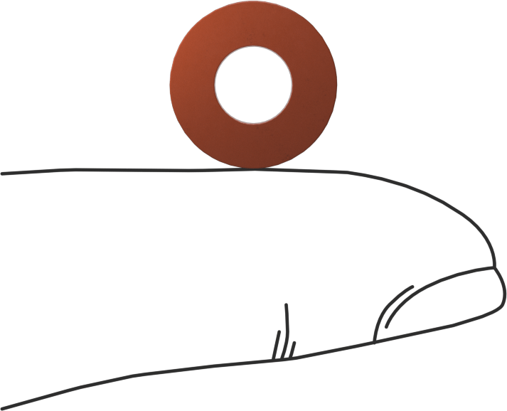 Kare Profilli Yüksek Sıcaklık Silikon O-Ring, 1/8 Kesirli Genişlik, Dash Numarası 202