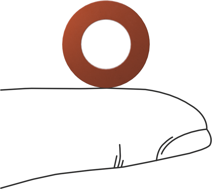 Kare Profilli Yüksek Sıcaklık Silikon O-Ring, 1/8 Kesirli Genişlik, Dash Numarası 204