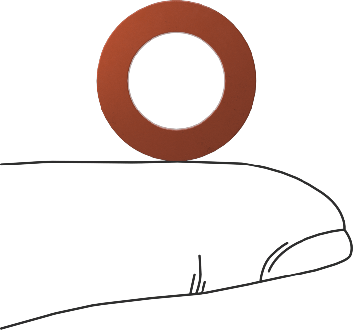 Kare Profilli Yüksek Sıcaklık Silikon O-Ring, 1/8 Kesirli Genişlik, Dash Numarası 205