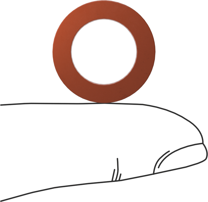 Kare Profilli Yüksek Sıcaklık Silikon O-Ring, 1/8 Kesirli Genişlik, Dash Numarası 206