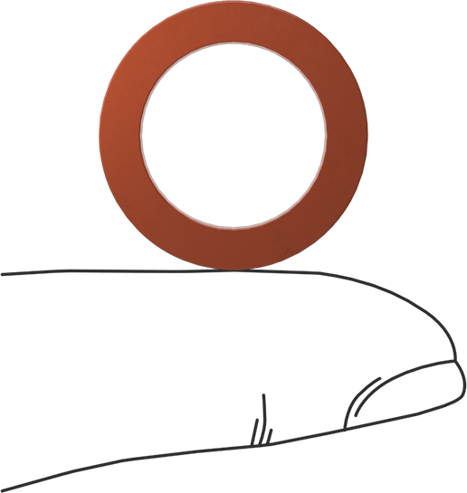 Kare Profilli Yüksek Sıcaklık Silikon O-Ring, 1/8 Kesirli Genişlik, Dash Numarası 208