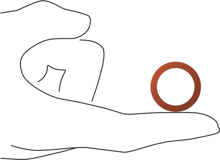 Kare Profilli Yüksek Sıcaklık Silikon O-Ring, 1/8 Kesirli Genişlik, Dash Numarası 211