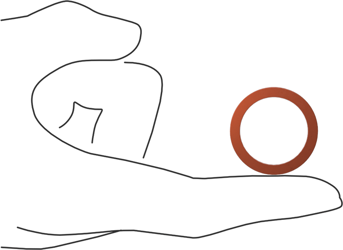 Kare Profilli Yüksek Sıcaklık Silikon O-Ring, 1/8 Kesirli Genişlik, Dash Numarası 213