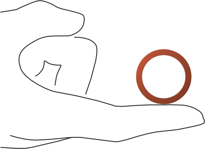 Kare Profilli Yüksek Sıcaklık Silikon O-Ring, 1/8 Kesirli Genişlik, Dash Numarası 214