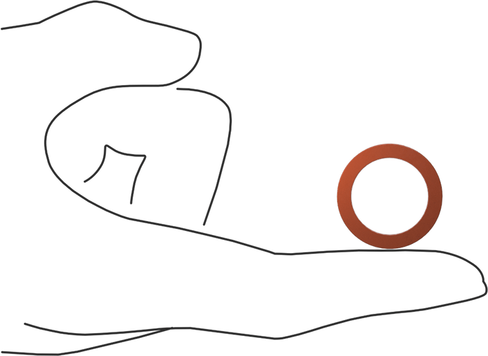 Kare Profilli Yüksek Sıcaklık Silikon O-Ring, 1/8 Kesirli Genişlik, Dash Numarası 210