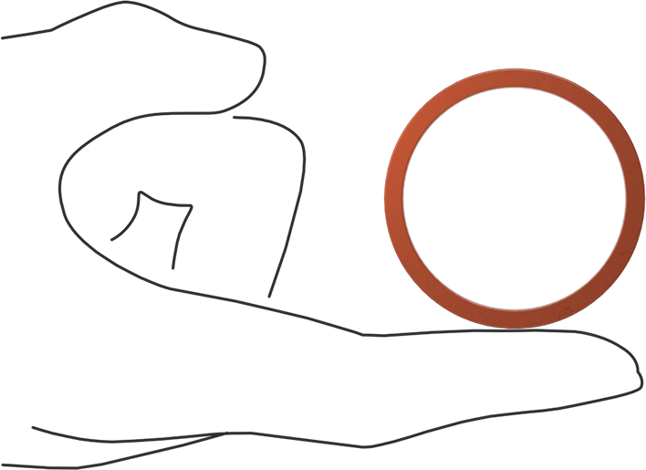 Kare Profilli Yüksek Sıcaklık Silikon O-Ring, 1/8 Kesirli Genişlik, Dash Numarası 223