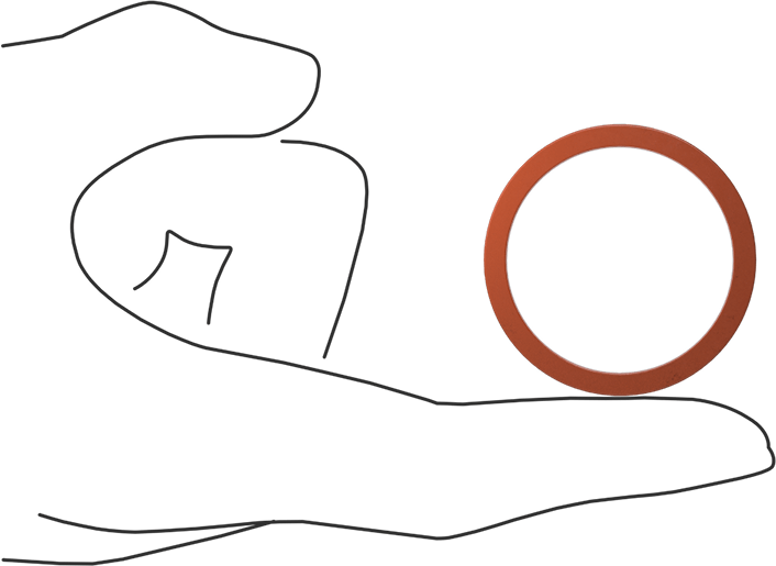 Kare Profilli Yüksek Sıcaklık Silikon O-Ring, 1/8 Kesirli Genişlik, Dash Numarası 220