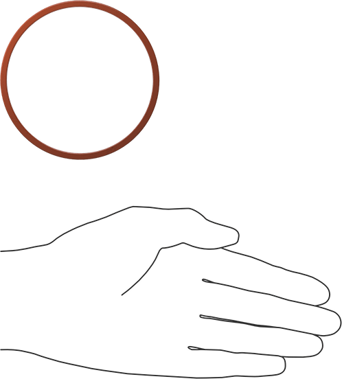 Kare Profilli Yüksek Sıcaklık Silikon O-Ring, 1/8 Kesirli Genişlik, Dash Numarası 235