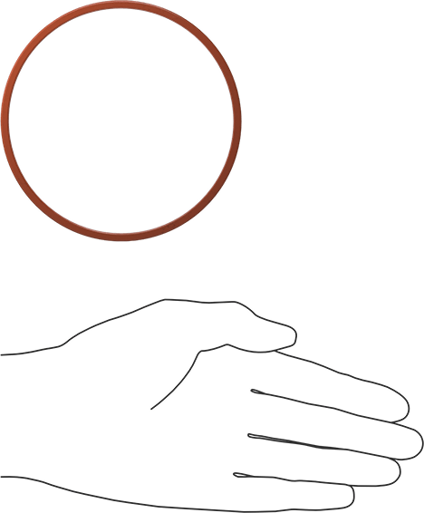 Kare Profilli Yüksek Sıcaklık Silikon O-Ring, 1/8 Kesirli Genişlik, Dash Numarası 241