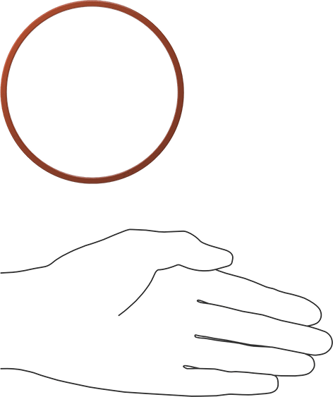 Kare Profilli Yüksek Sıcaklık Silikon O-Ring, 1/8 Kesirli Genişlik, Dash Numarası 240